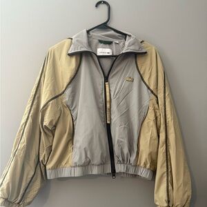 Lacoste Tan and Gray Windbreaker